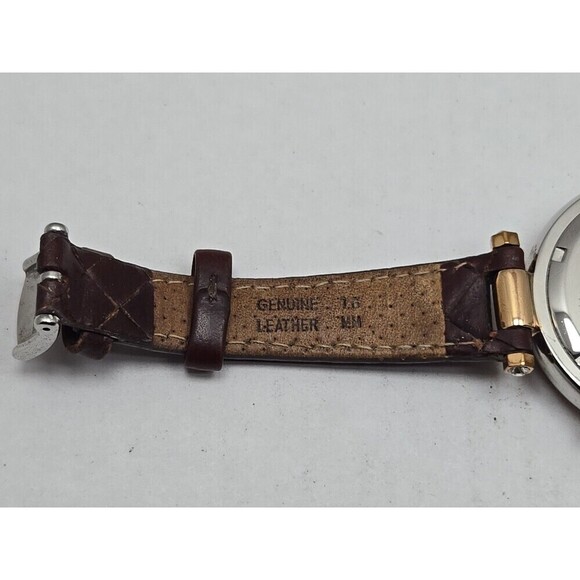 Tommy Bahama Womens Swiss Quartz Crystal Bezel Brown Leather Watch New Battery main image 12
